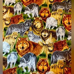 100% Cotton Yardage…National Parks Collection, Wolves Print 45 Inches Wide